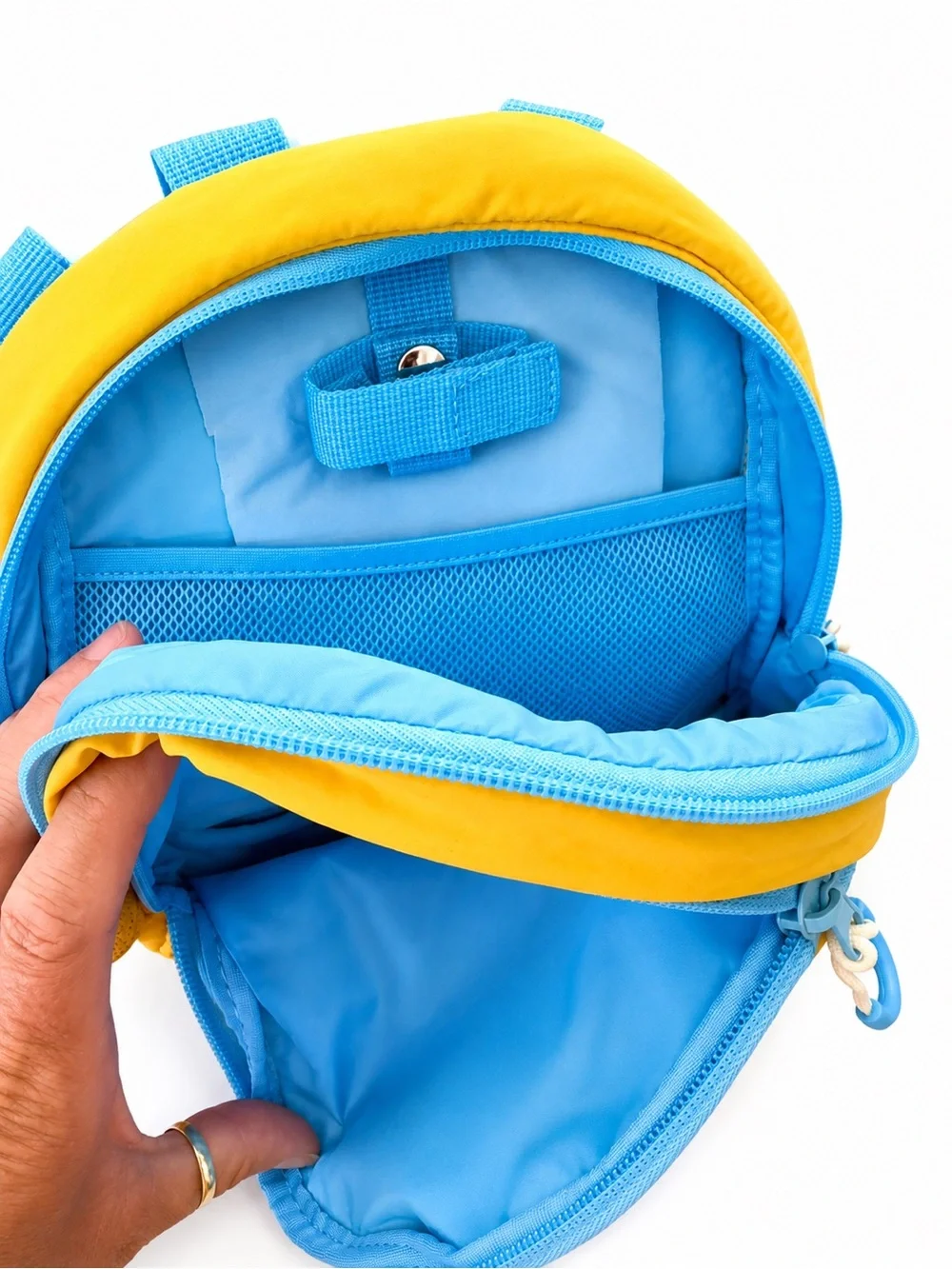 Yellow & Blue Quilted Kids Backpack Toddler Preschool Bag